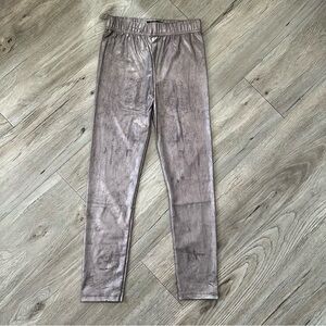 Metallic Taupe Leggings for Women - Sleek Stretch Fit
